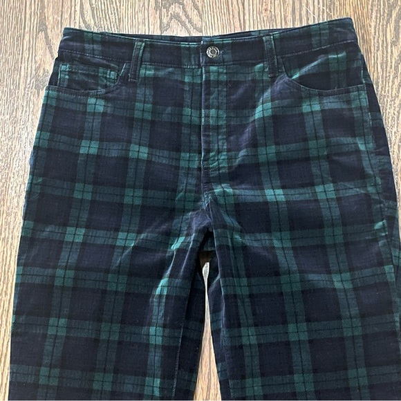 Velveteen straight leg Black watch Tartan Plaid pants Women’s size 10P Talbots - Picture 3 of 11